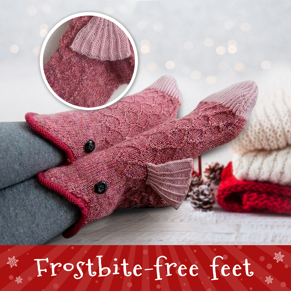 🎅3D Knit Crocodile Socks🎁