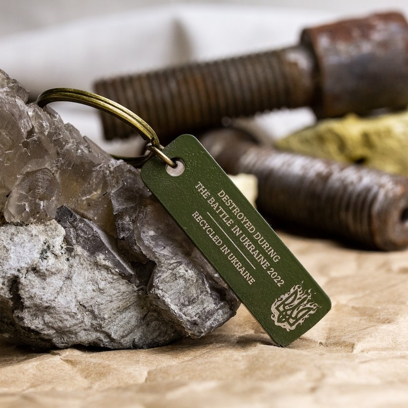 Russian tank keychain Brutal mens keychain Military gift