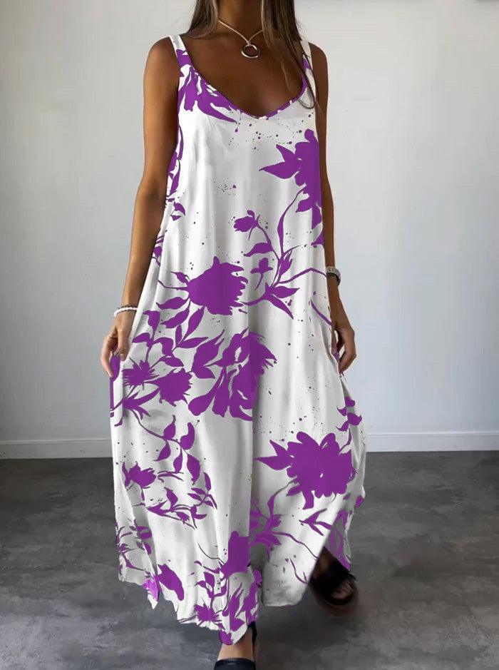 Printed slip dress