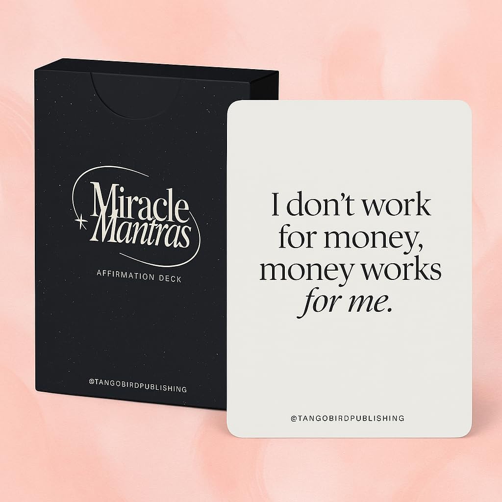 TangoBird Miracle Mantras Affirmation Deck - 60 Cards for Manifestation and Daily Affirmations