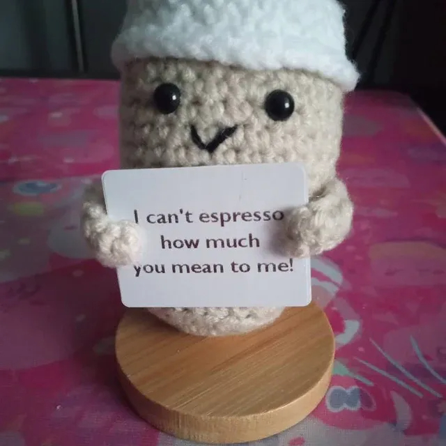 🎁Handmade Crochet Coffee Bean and Coffee Cup