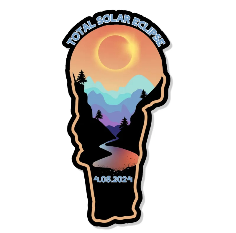 Total Solar Eclipse State Stickers(Set of 4)