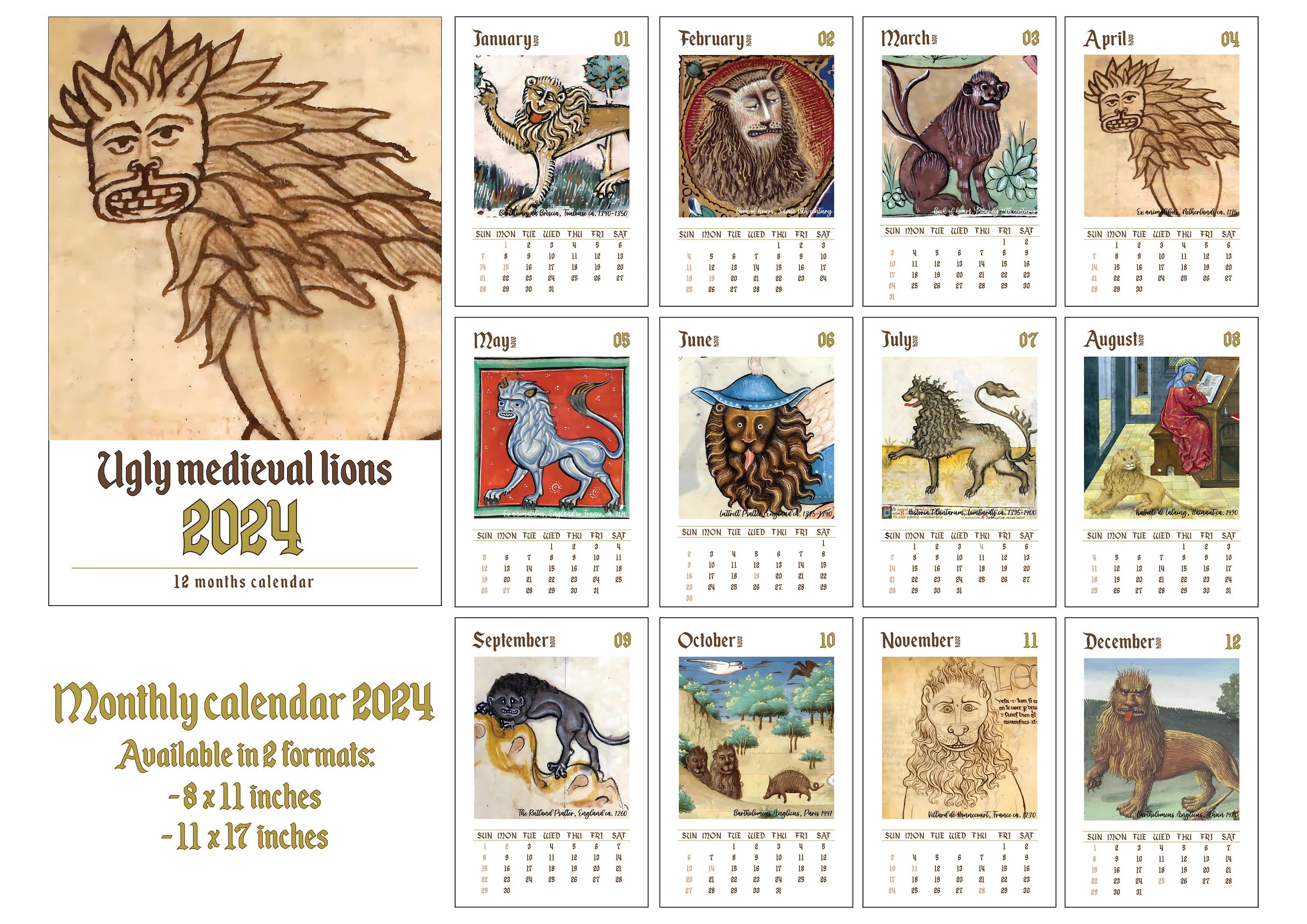 🦁Ugly Medieval Lions 2024