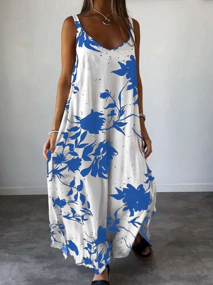 Printed slip dress