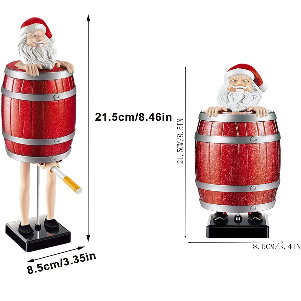 🤣STRANGE UNCLE SANTA WOODEN BARREL CIGARETTE BOX🎅