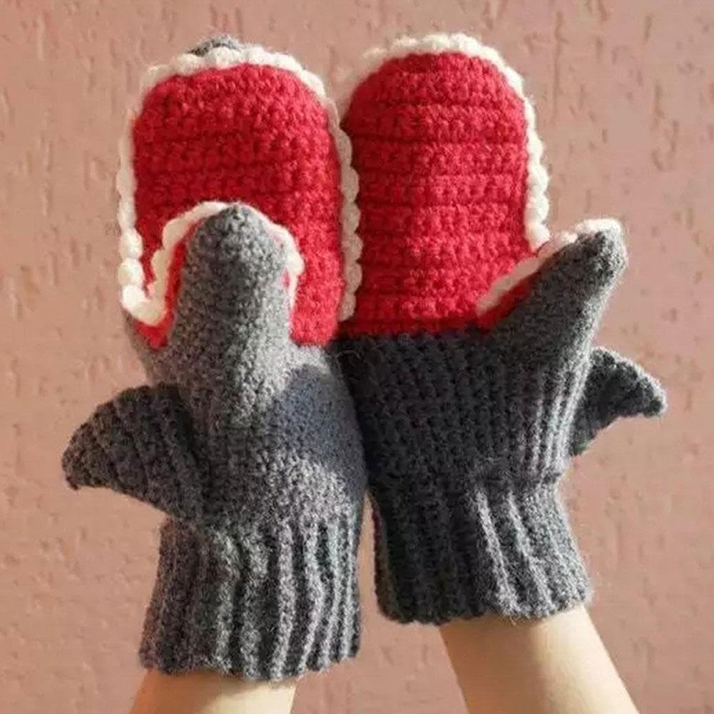  🐱‍🐉Knit Warm Shark Gloves - Perfect Gift for Winter🎁