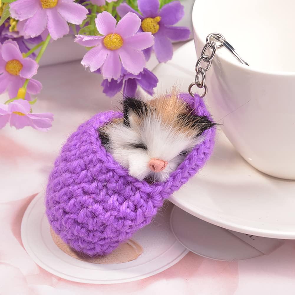 ✨CUTE SLEEPING KITTEN KEYCHAIN
