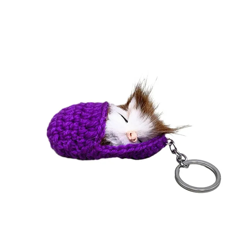 ✨CUTE SLEEPING KITTEN KEYCHAIN