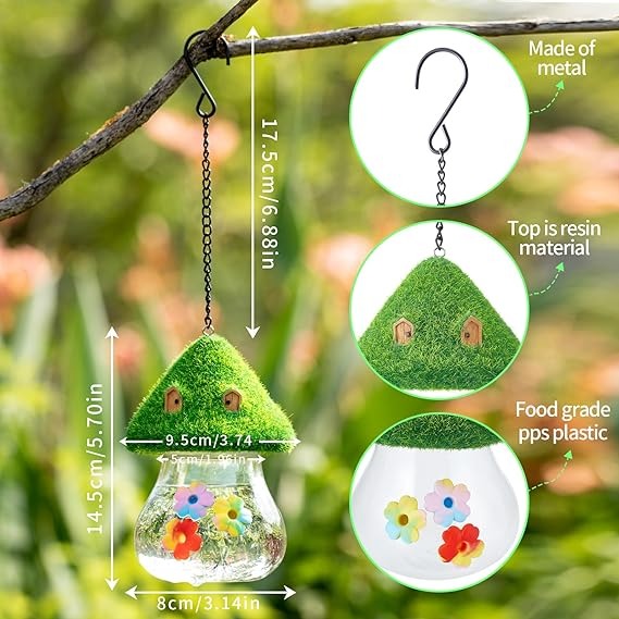 🐦Cute Mushroom Shape Bird Water Feeder for Outside Wild Bird Gift for Bird Lovers