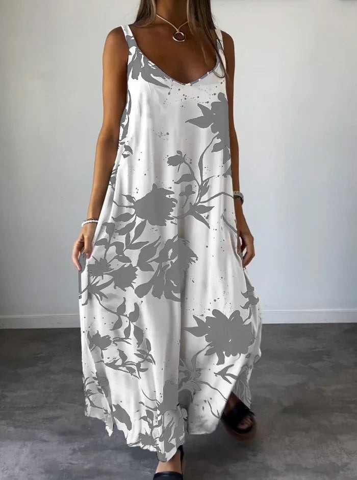 Printed slip dress