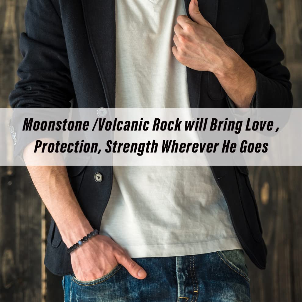 Valentine's Day Specials-Natural Volcanic Rock Beaded Bracelet