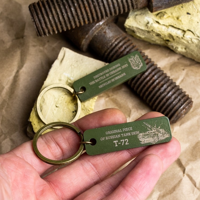 Russian tank keychain Brutal mens keychain Military gift