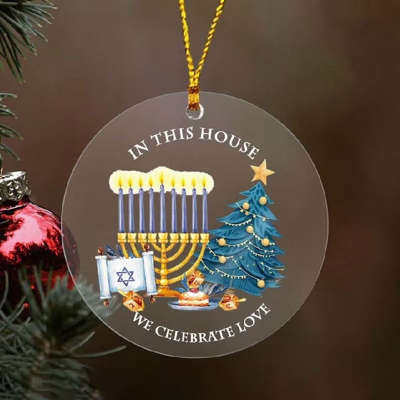 (🔯✡Black Friday Sale 80% OFF!!) - Christmas Hanukkah Acrylic Ornament🎄
