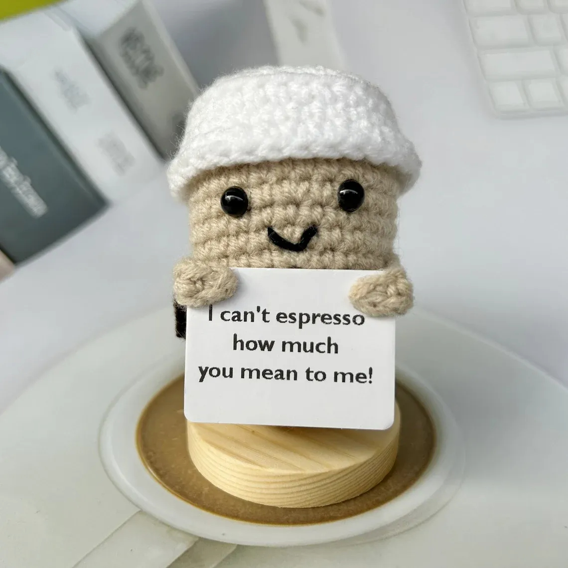 🎁Handmade Crochet Coffee Bean and Coffee Cup