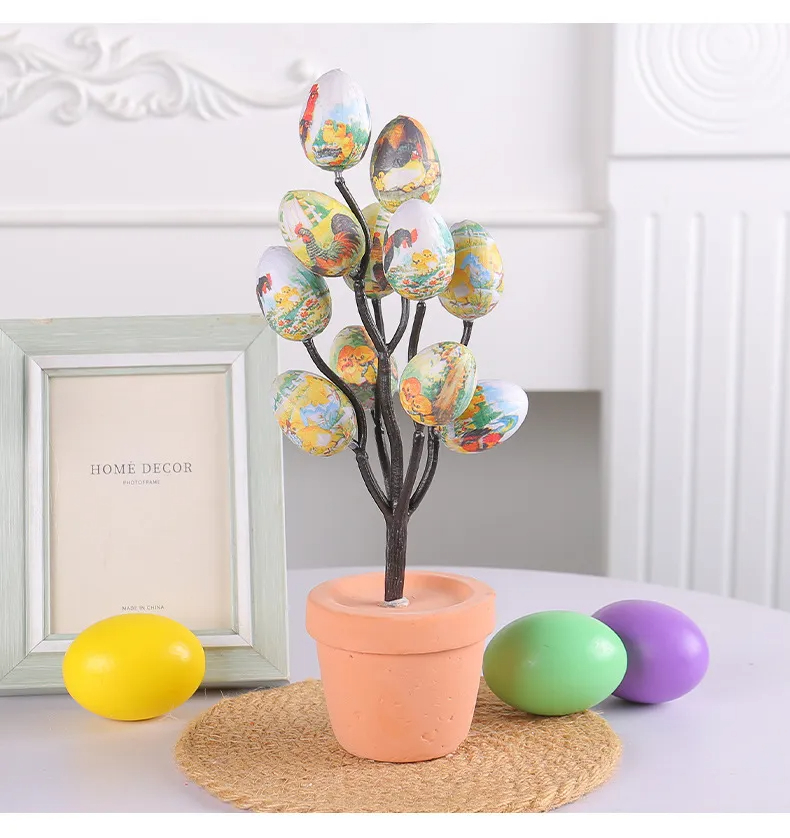 Easter Printed Egg Potted Plant