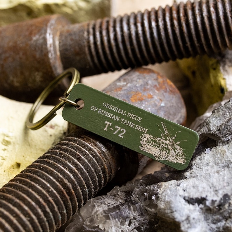 Russian tank keychain Brutal mens keychain Military gift