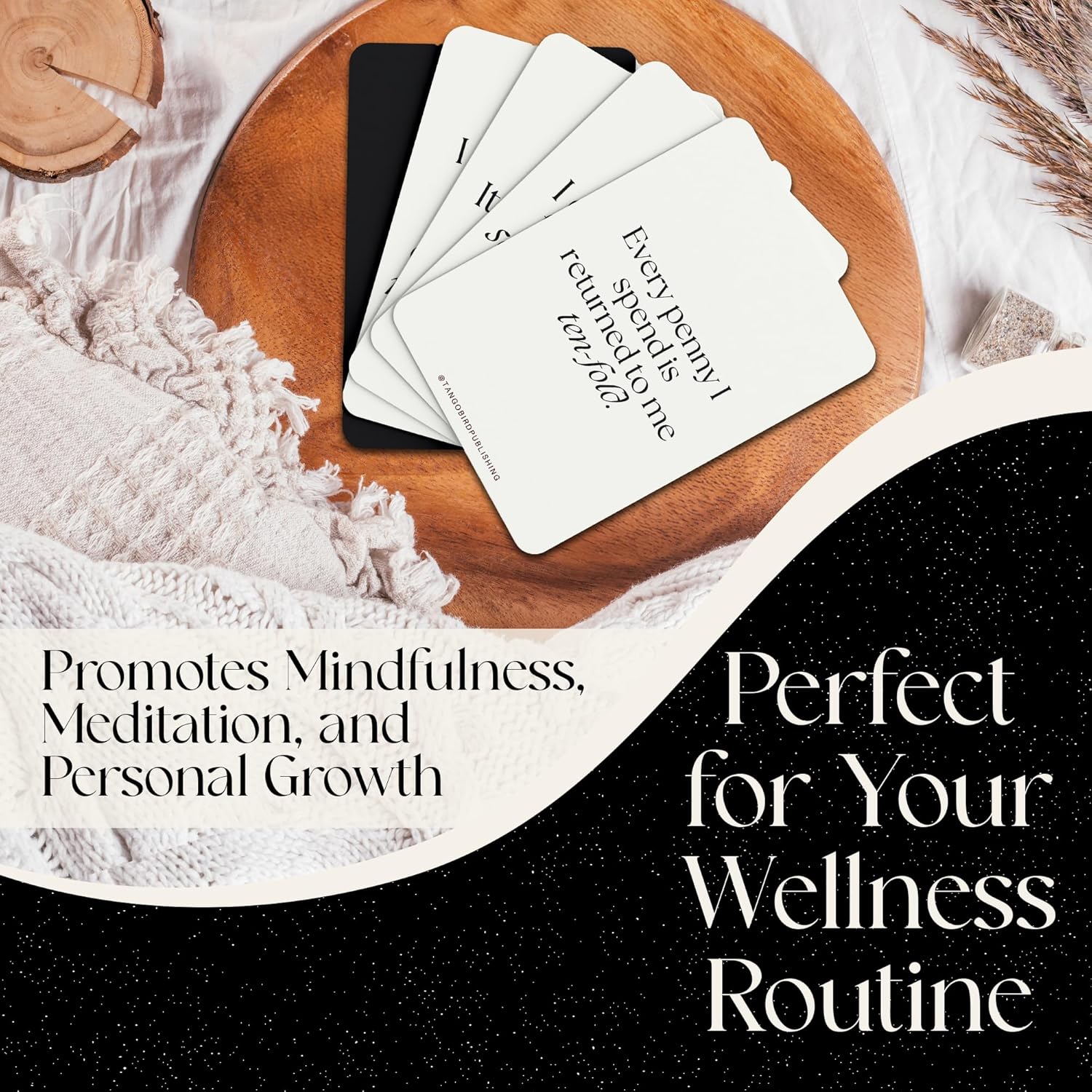 TangoBird Miracle Mantras Affirmation Deck - 60 Cards for Manifestation and Daily Affirmations