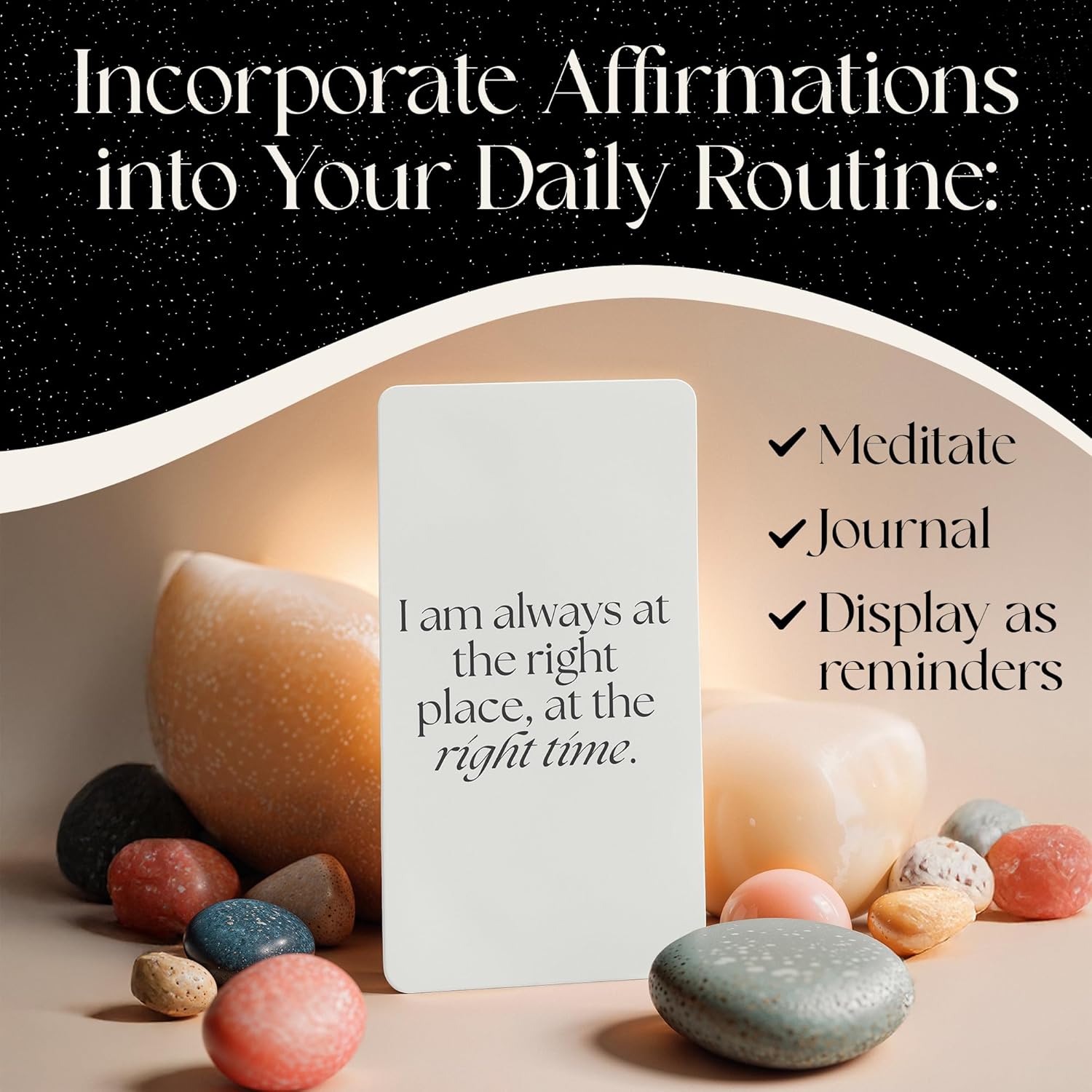 TangoBird Miracle Mantras Affirmation Deck - 60 Cards for Manifestation and Daily Affirmations