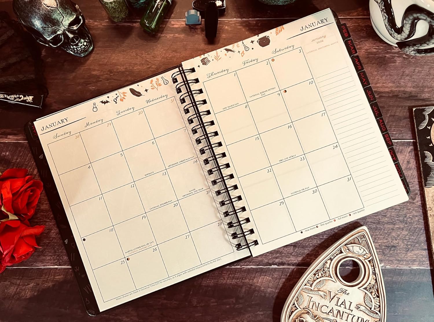 Waiting for the Night 2026 Weekly Planner