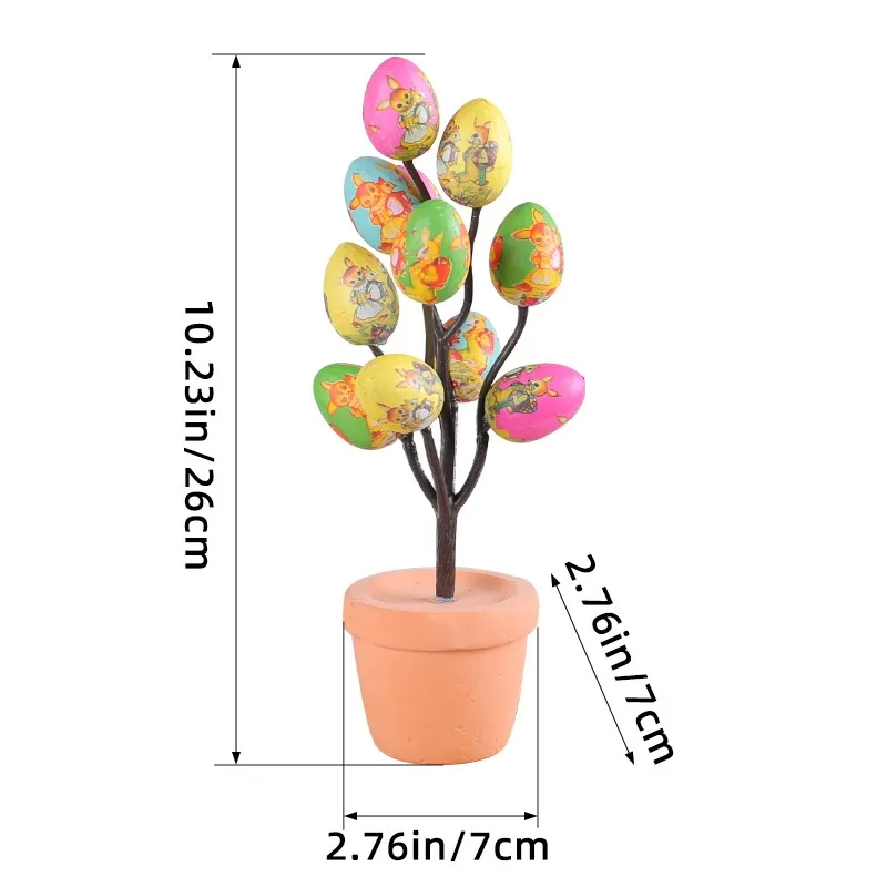 Easter Printed Egg Potted Plant