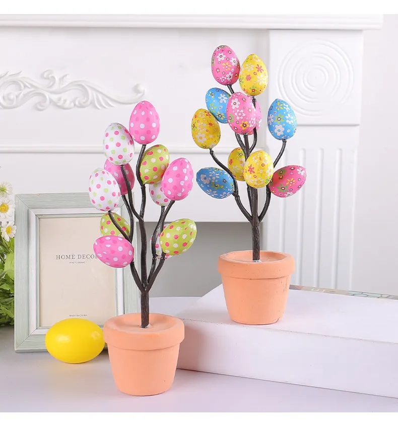 Easter Printed Egg Potted Plant