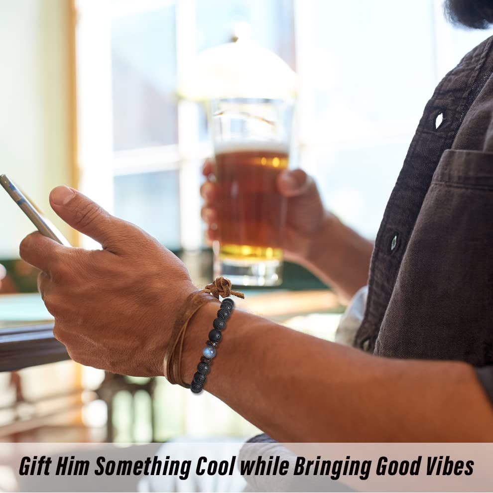 Valentine's Day Specials-Natural Volcanic Rock Beaded Bracelet