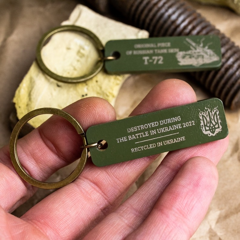 Russian tank keychain Brutal mens keychain Military gift