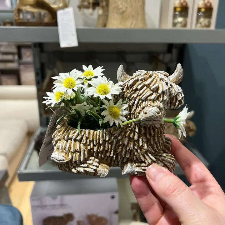 🎁Mother's Day Hot 50%Off—HIGHLAND COW POTTED STATUES