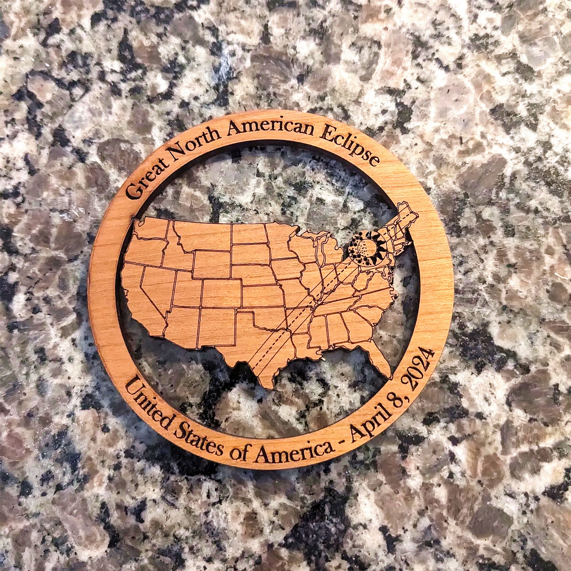 2024 Solar Eclipse Refrigerator Magnet - North American Eclipse Souvenir