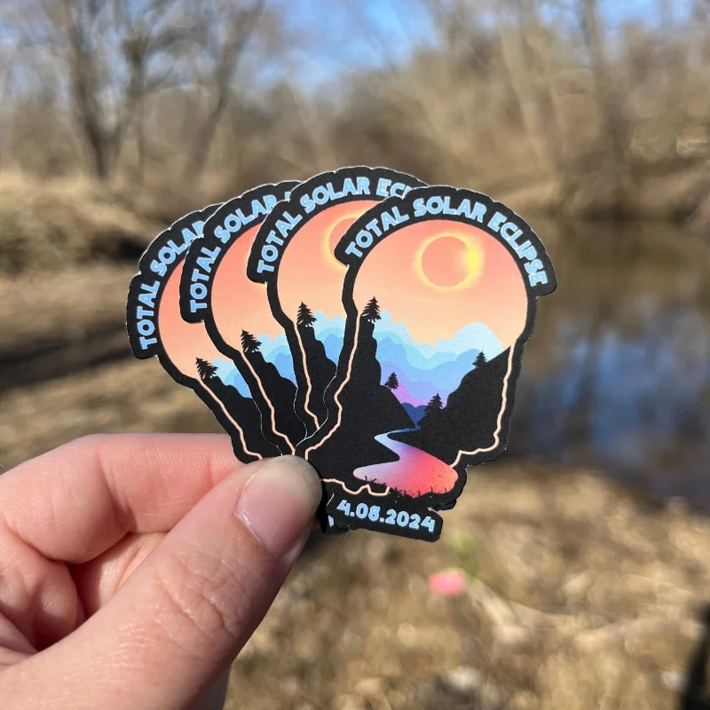 Total Solar Eclipse State Stickers(Set of 4)
