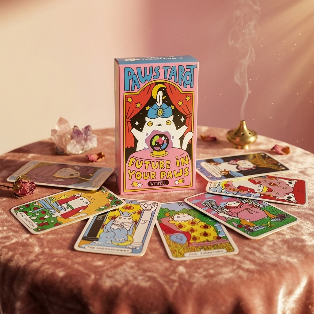 🐾Last Day 49% OFF 🐱Cat Tarot Cards🔮For Cat Lovers And Tarot Beginners, Great For Party Entertainment