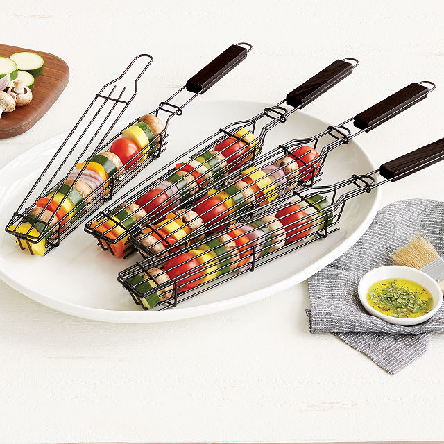 Reusable Kabob Grill Baskets