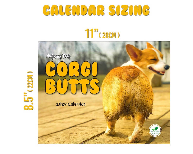 Corgi Butts 2024 Funny Dog Calendar