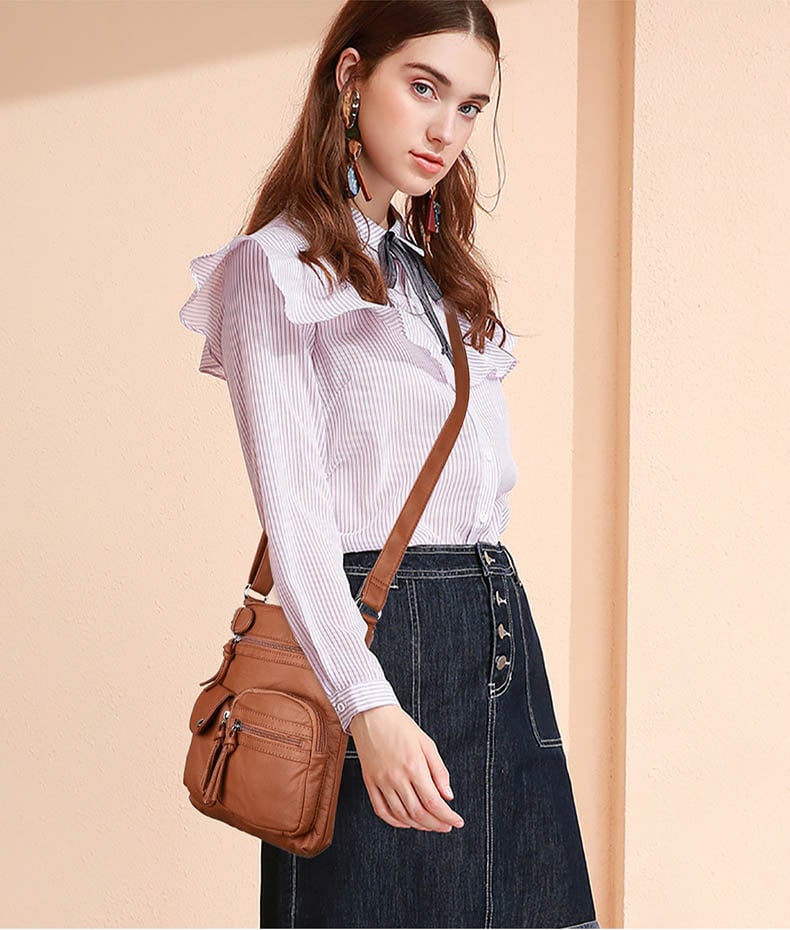⏰Promotion 49% OFF💥Multi-Pocket Crossbody Bag Soft Shoulder Purse Bag