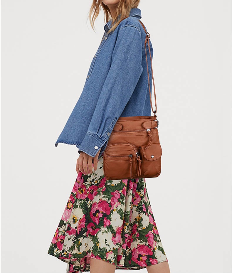 ⏰Promotion 49% OFF💥Multi-Pocket Crossbody Bag Soft Shoulder Purse Bag