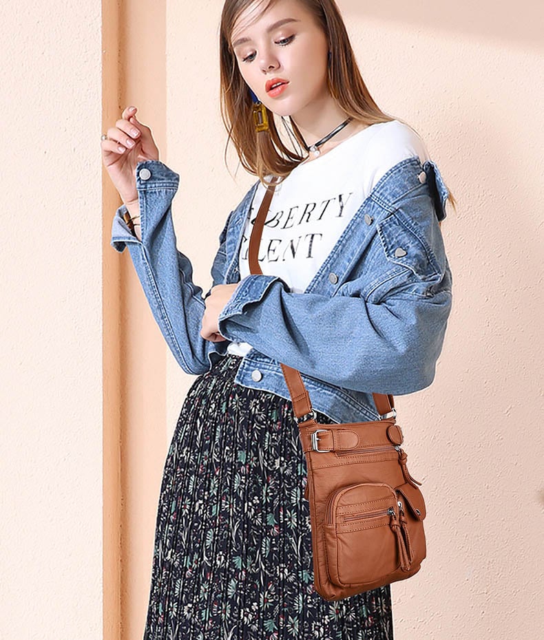 ⏰Promotion 49% OFF💥Multi-Pocket Crossbody Bag Soft Shoulder Purse Bag