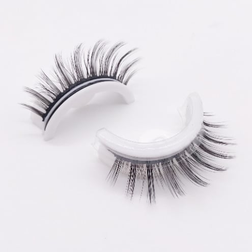 Reusable self-adhesive false eyelashes