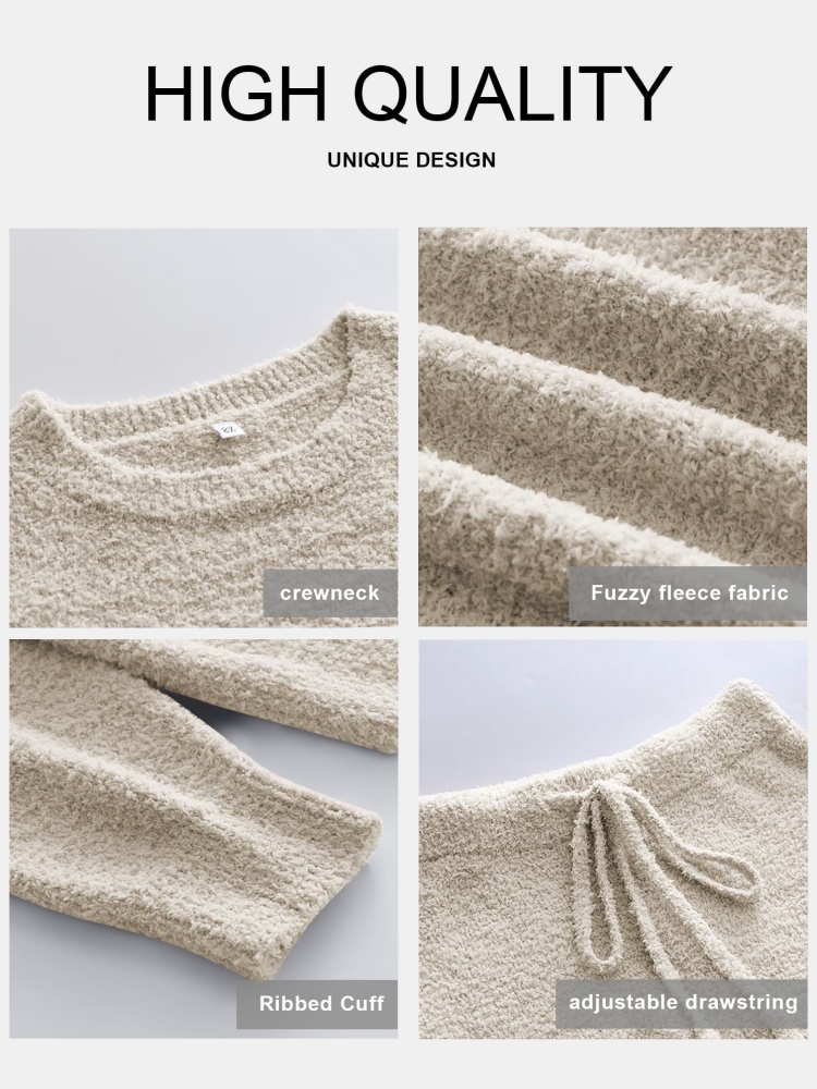 Women's Fuzzy Fleece Sets 2 Piece Outfits