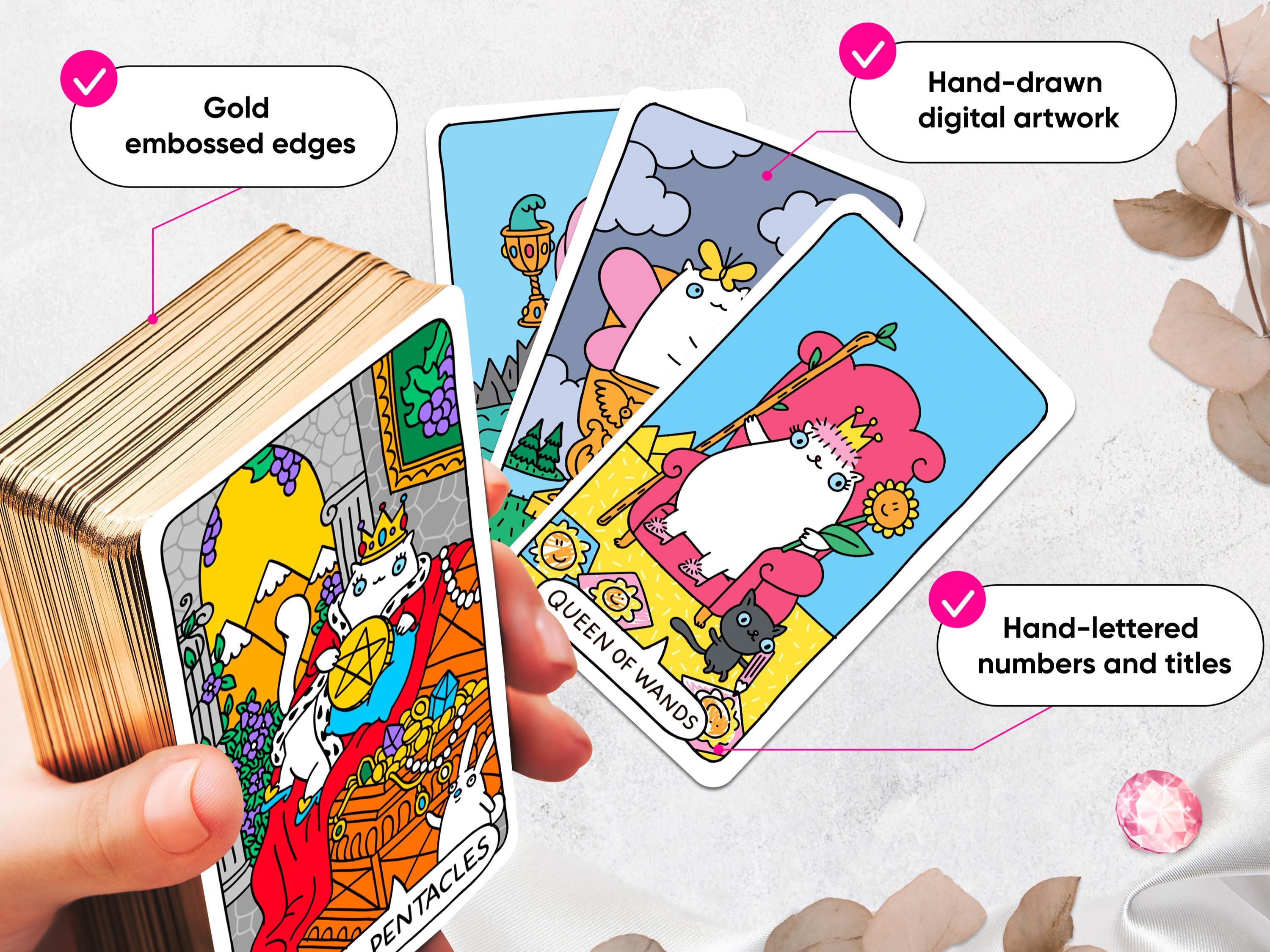 🐾Last Day 49% OFF 🐱Cat Tarot Cards🔮For Cat Lovers And Tarot Beginners, Great For Party Entertainment