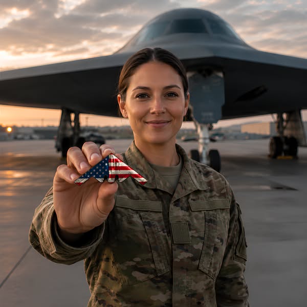 Spirit of ’76 B-2 Stealth Bomber Challenge Coin – 250th Anniversary Patriotic Collectible