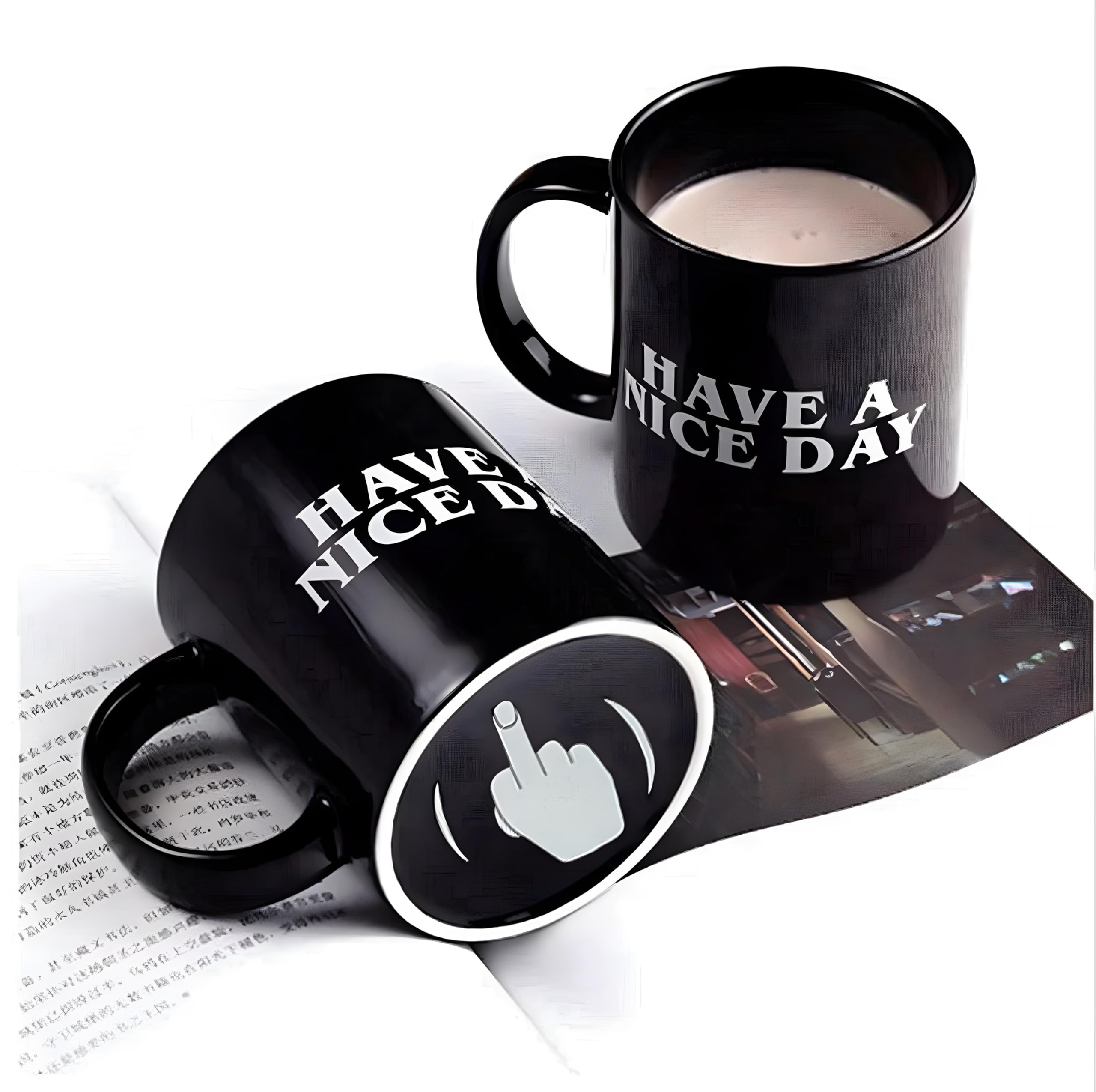 Have a Nice Day Middle Finger Mugs