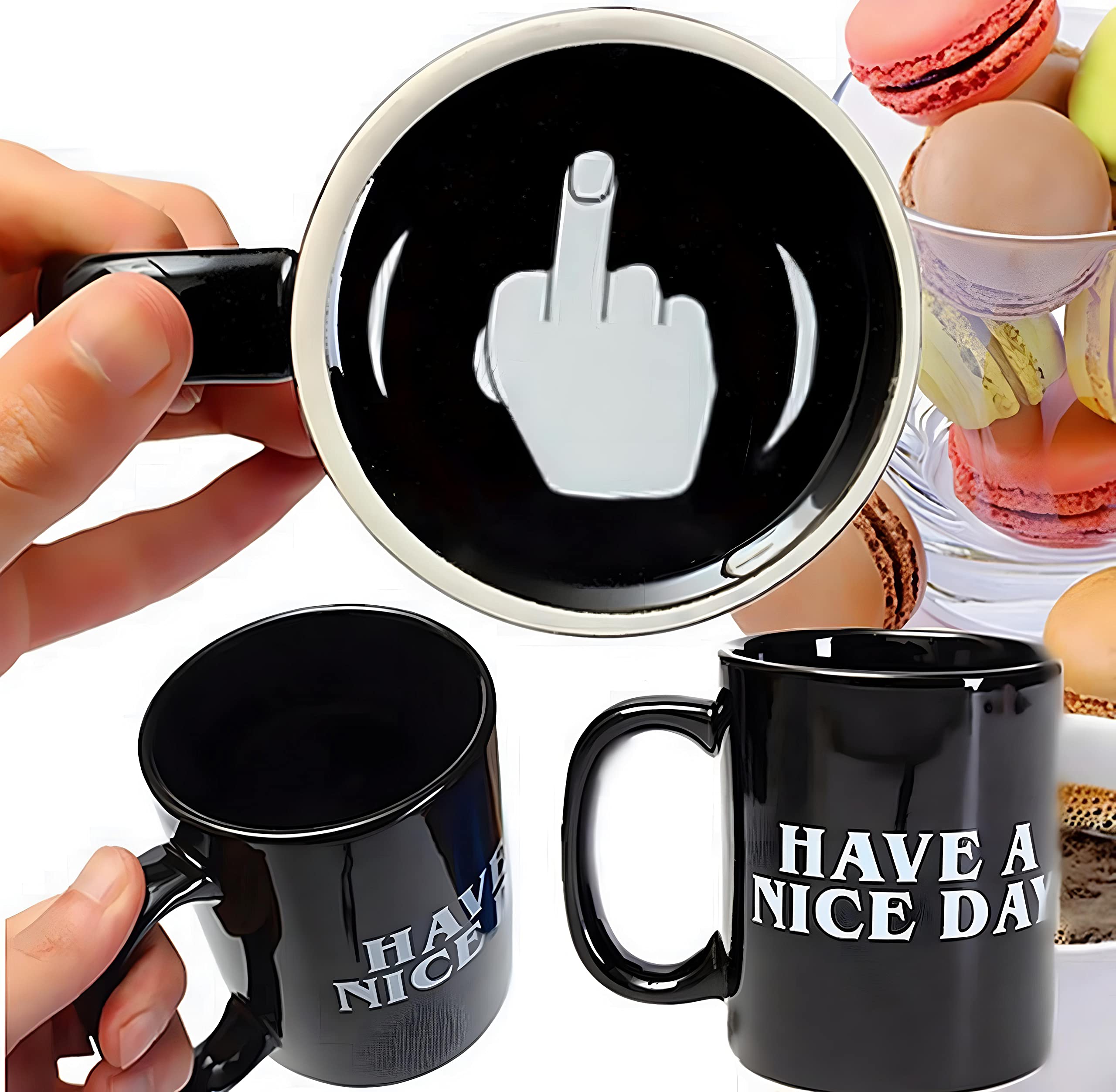 Have a Nice Day Middle Finger Mugs