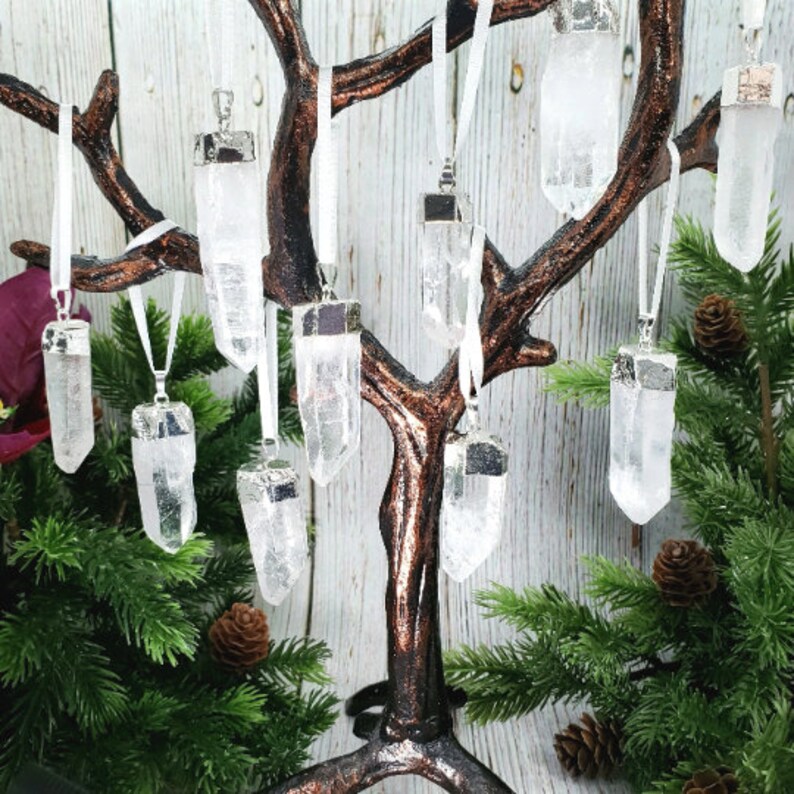 Clear Quartz Crystal Tree Ornament
