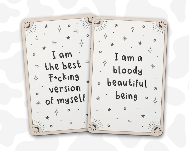 Funny Sweary Affirmation Cards