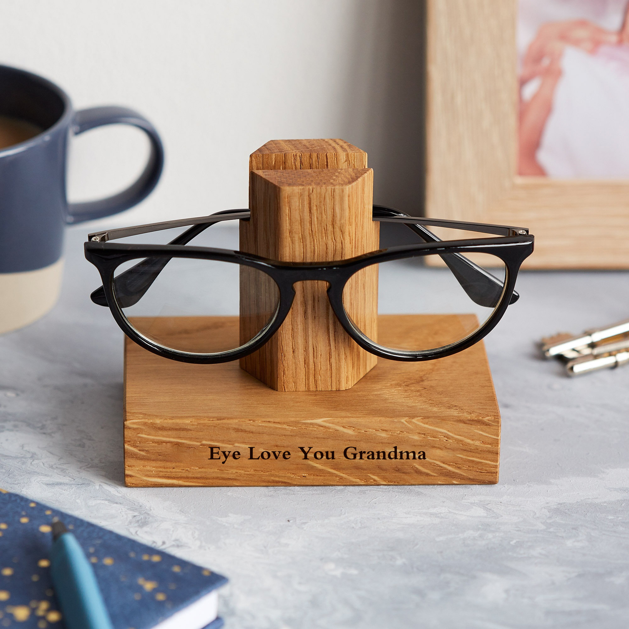 Unique Gift - Solid Oak Eye Glasses Stand