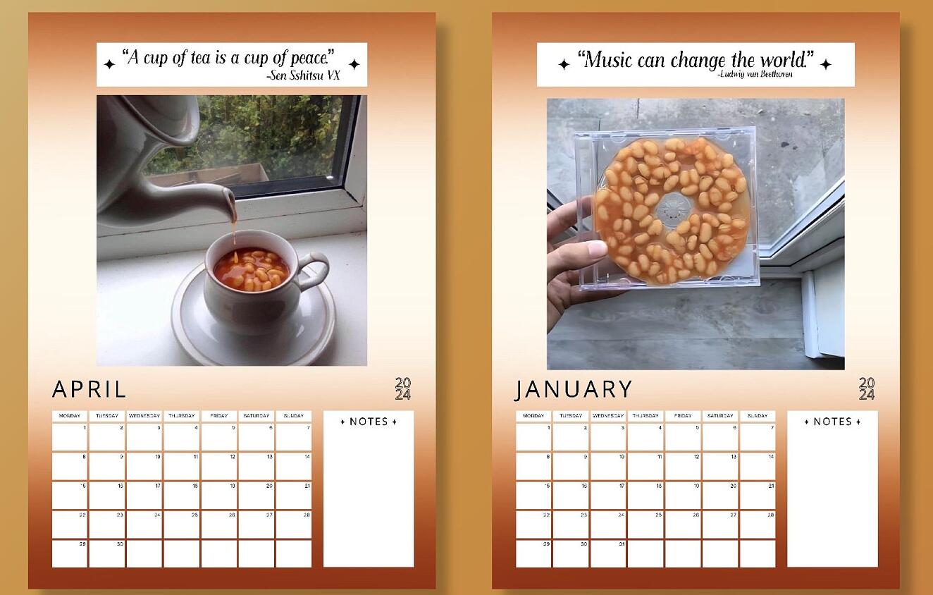 Baked Beans in Weird Places 2024 Calendar
