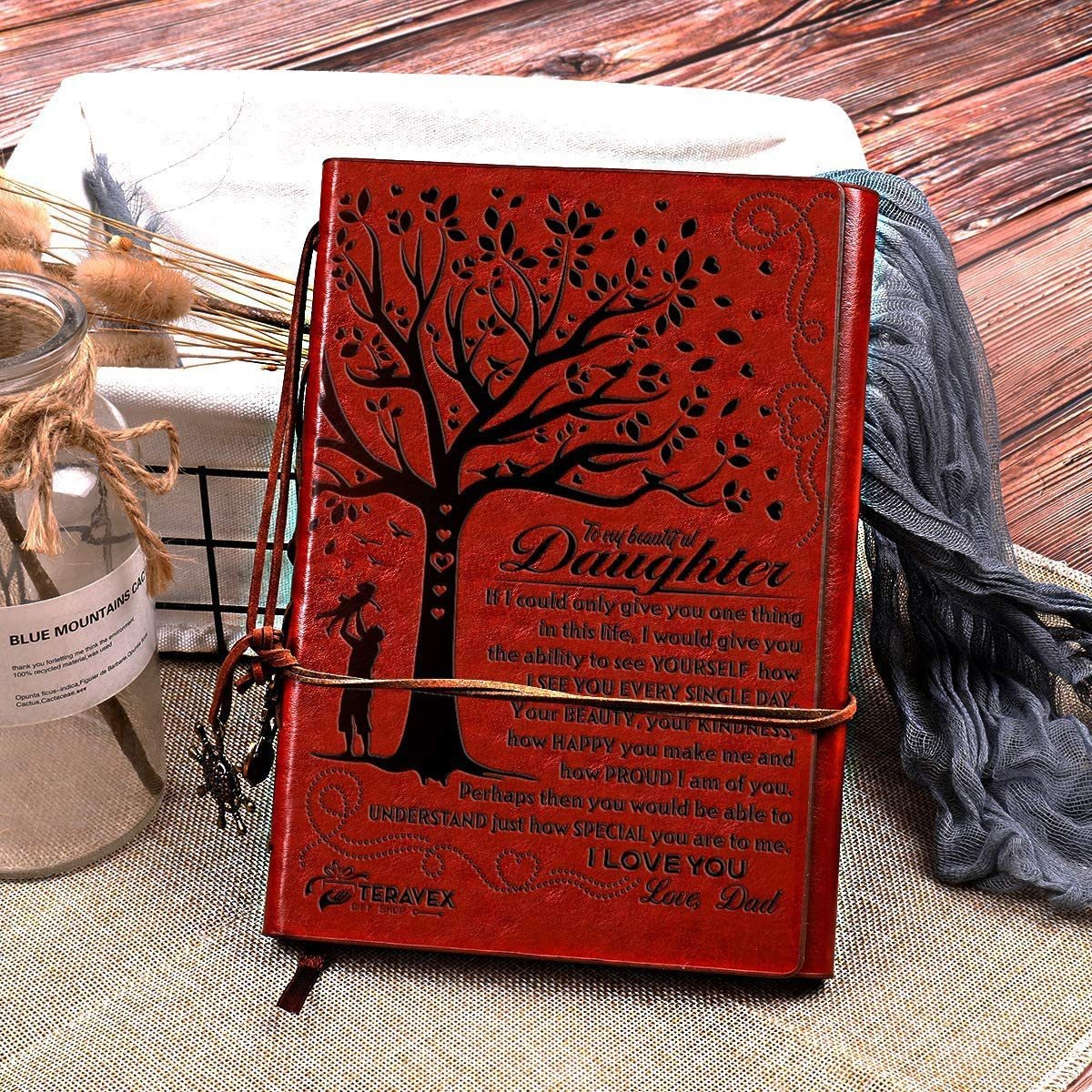 To Daughter Gifts - Leather Writing Journal Notebook