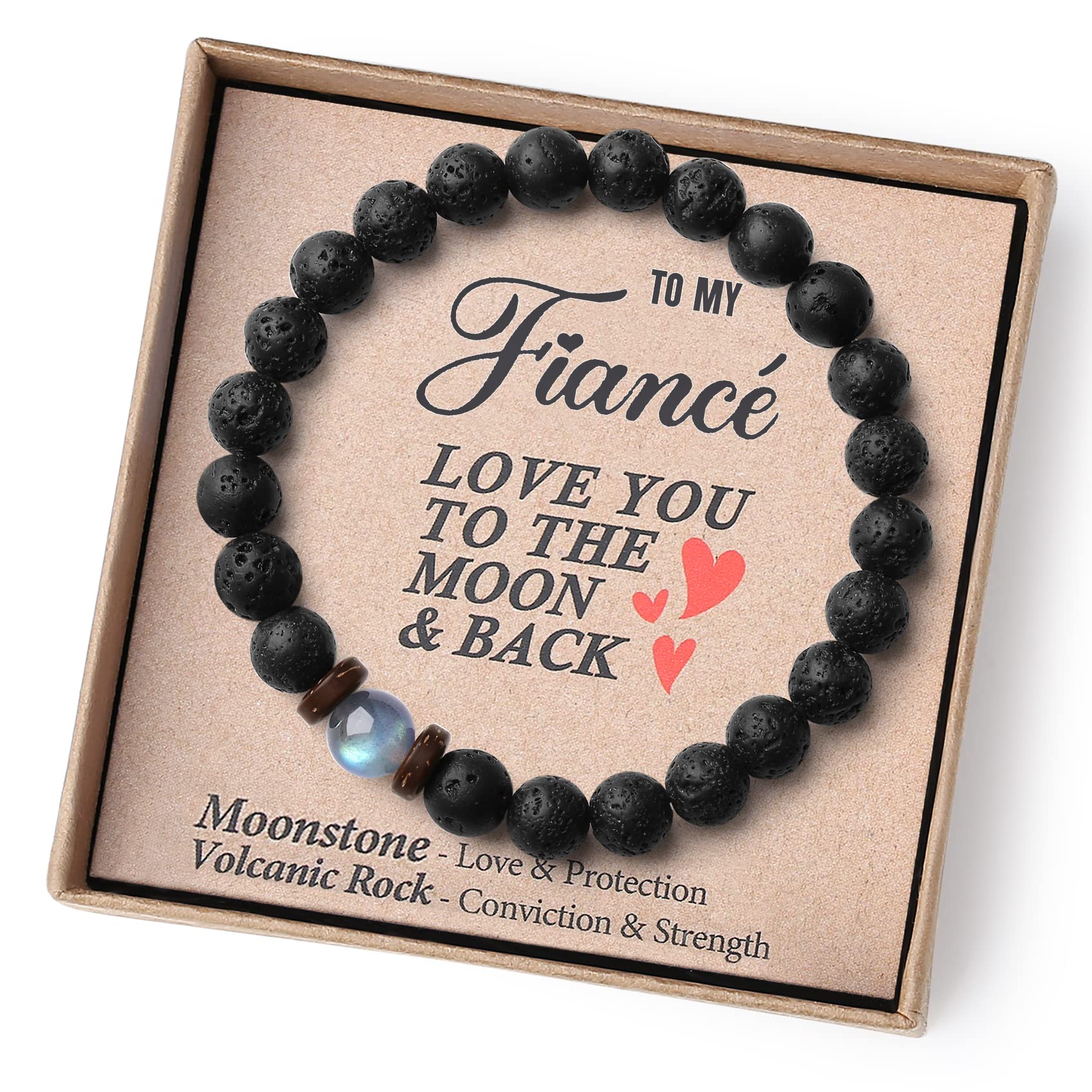 Valentine's Day Specials-Natural Volcanic Rock Beaded Bracelet