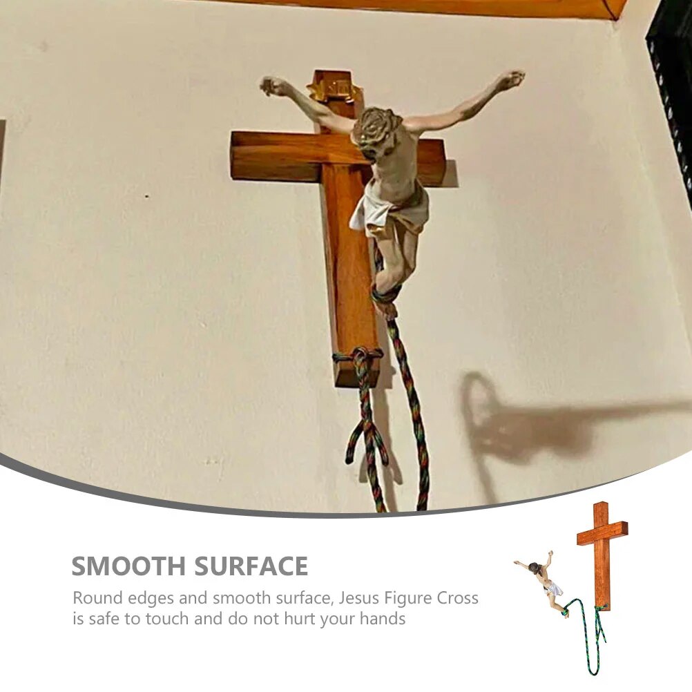 Wall Bungee Jumping Jesus Cross Ornament 
