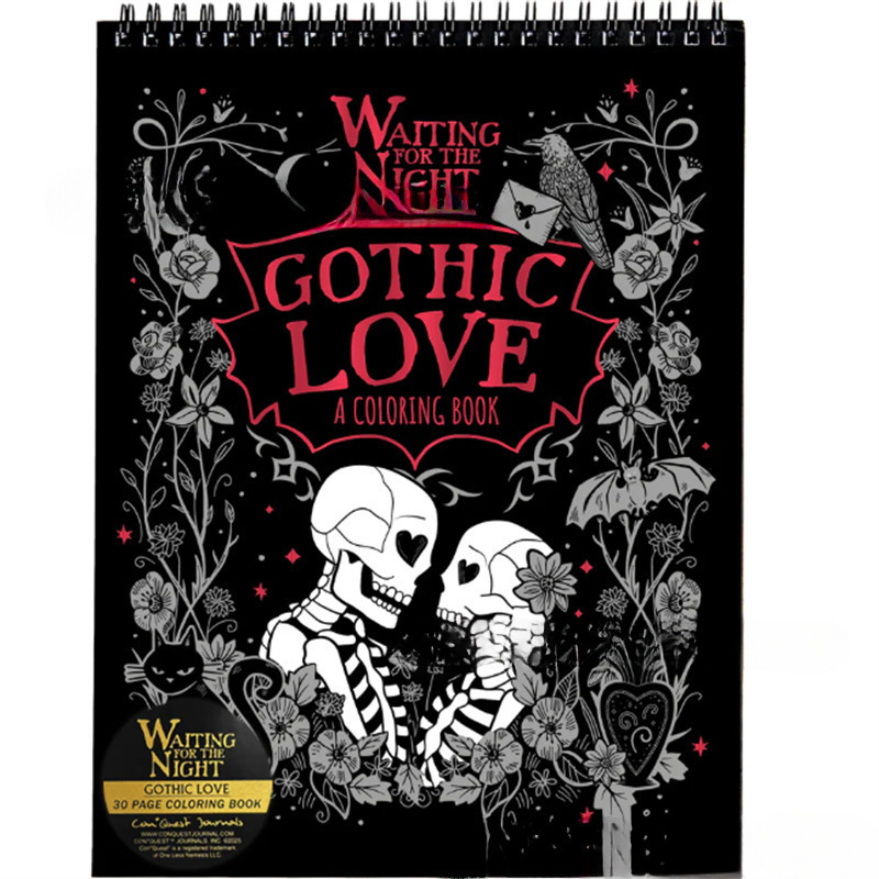🖤Waiting for the Night: Gothic Love Coloring Book 🥀🦇